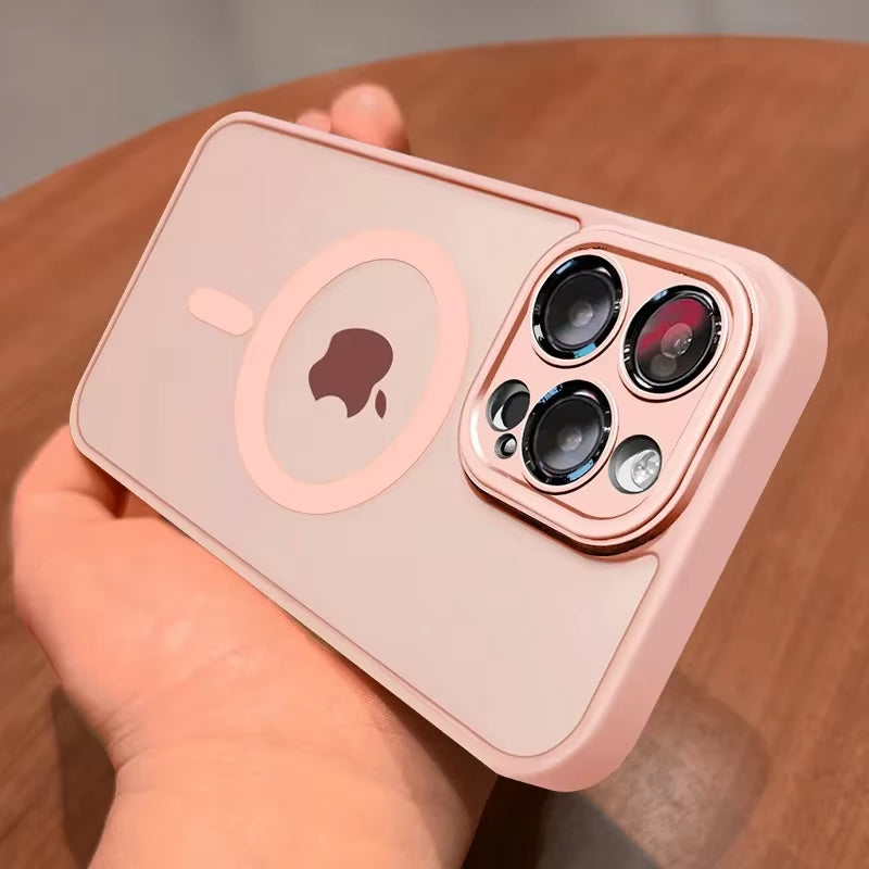 Luxury Magnetic Matte iPhone Case with Lens Protection
