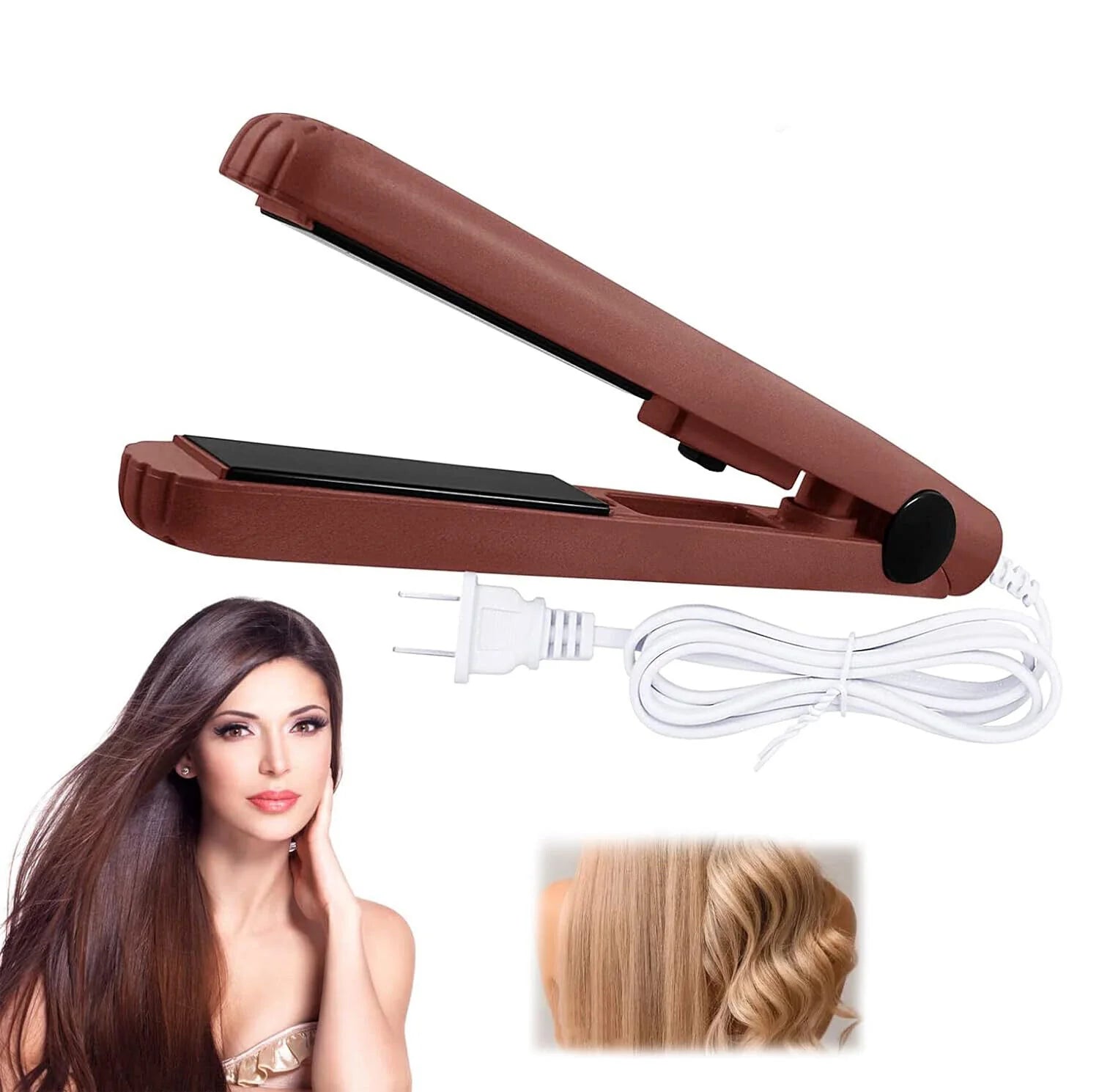 Portable Mini Hair Straightener & Curler