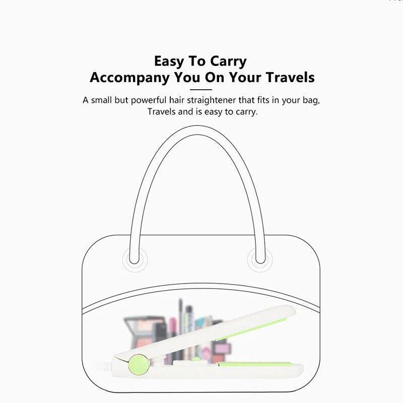 Portable Mini Hair Straightener & Curler