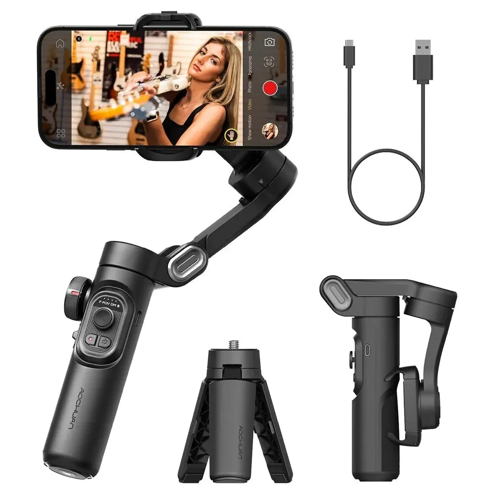 AI Tracking Smartphone Gimbal for TikTok & Vlogs