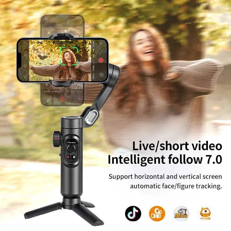 AI Tracking Smartphone Gimbal for TikTok & Vlogs
