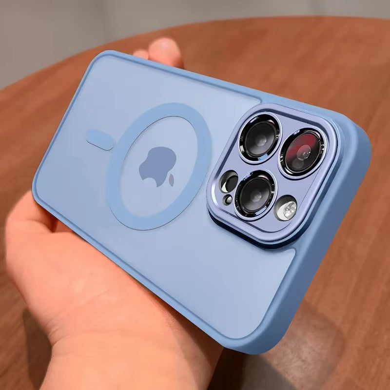 Luxury Magnetic Matte iPhone Case with Lens Protection