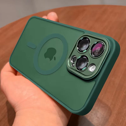 Luxury Magnetic Matte iPhone Case with Lens Protection
