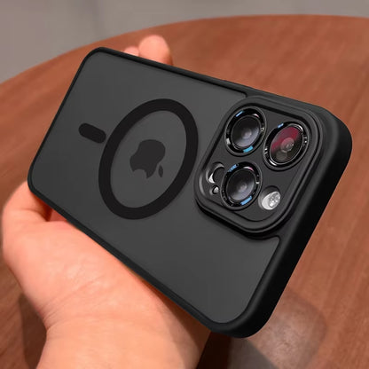 Luxury Magnetic Matte iPhone Case with Lens Protection